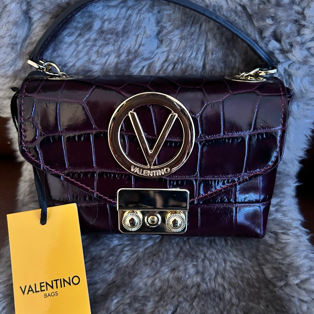 Valentino Croc-Embossed Crossbody Bag - Picture 8 of 12
